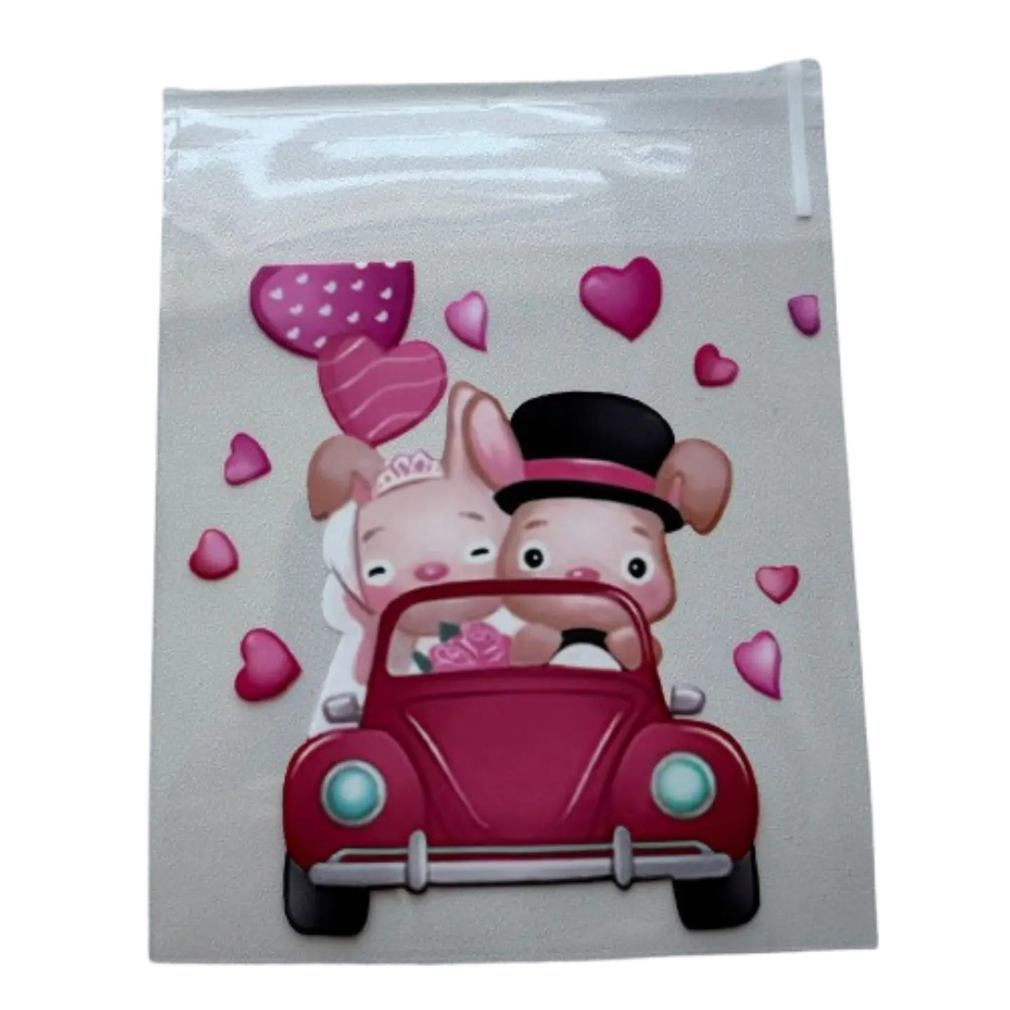 Bolsas San Valentin C Celofan Autoadhesivas 100un 10x10+2cm 4