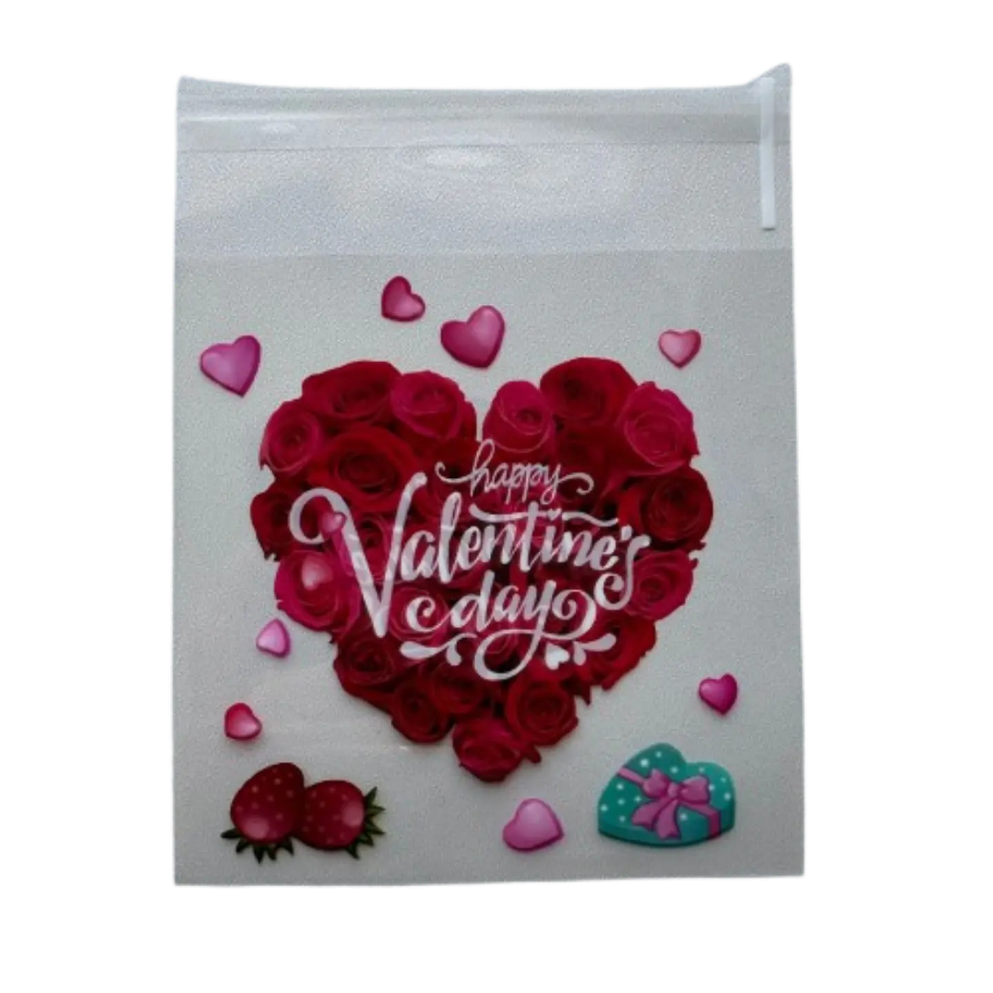 Bolsas San Valentin C Celofan Autoadhesivas 100un 10x10+2cm 5