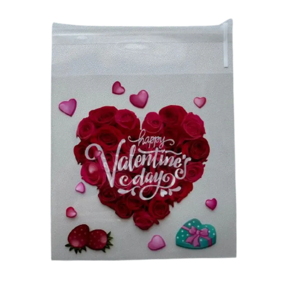 Bolsas San Valentin C Celofan Autoadhesivas 100un 10x10+2cm 5