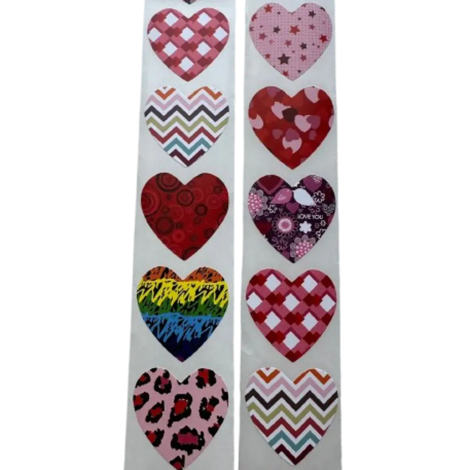 Stickers Corazon A 100un 25mm 1