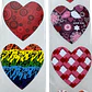 Stickers Corazon A 100un 25mm - Miniatura 2