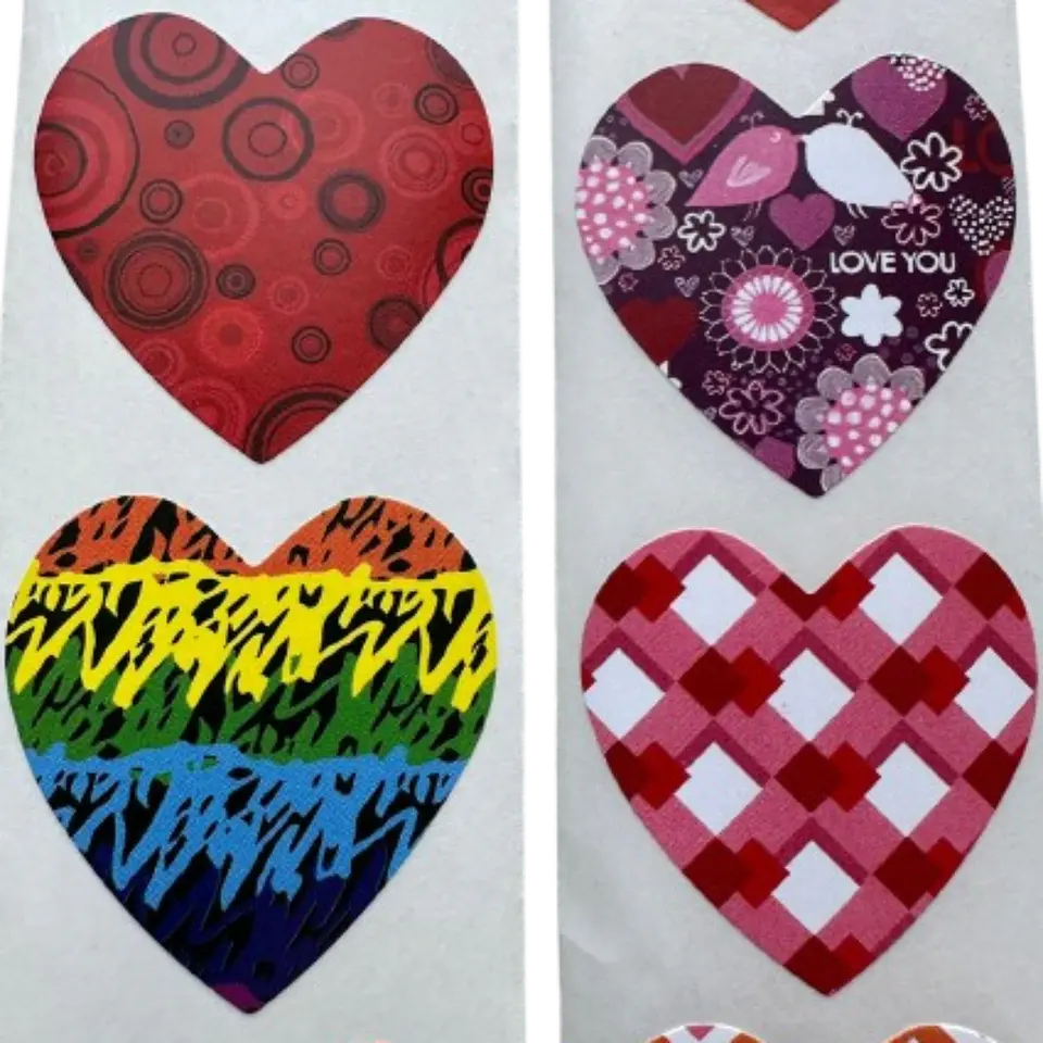 Stickers Corazon A 100un 25mm 2