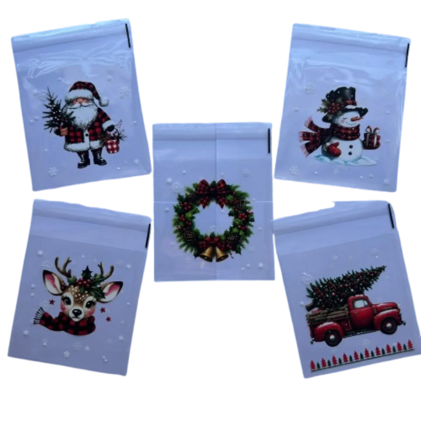 Bolsas Navidad B Celofan Autoadhesivas 100un 10x10+2cm 1