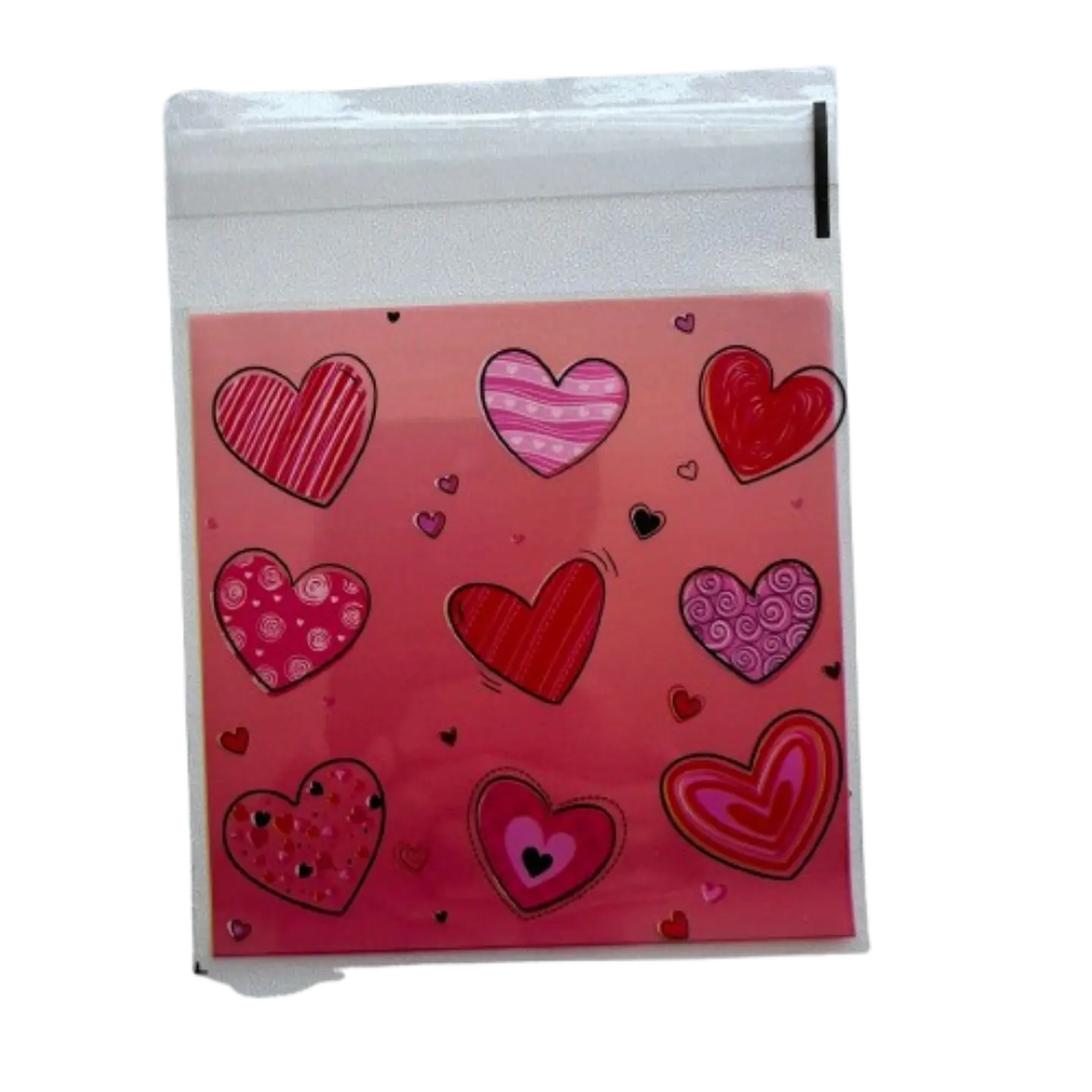 Bolsas San Valentin A Celofan Autoadhesivas 100un 10x10+2cm 3