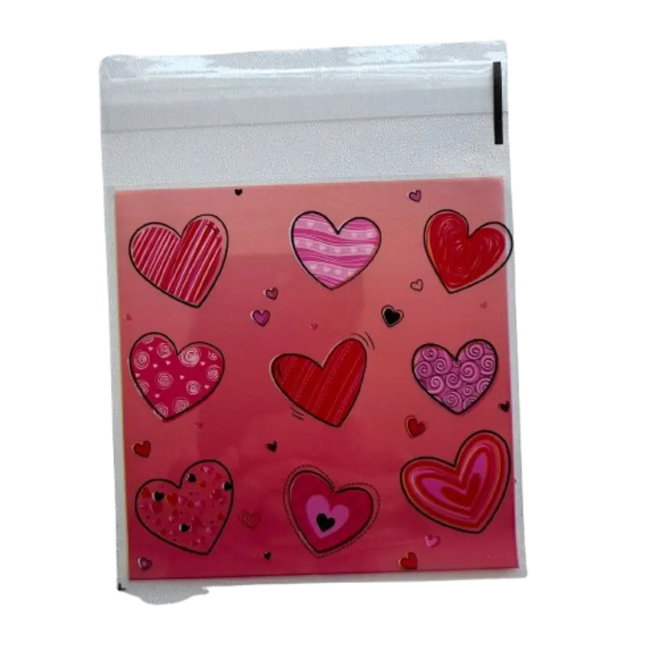 Bolsas San Valentin A Celofan Autoadhesivas 100un 10x10+2cm 3