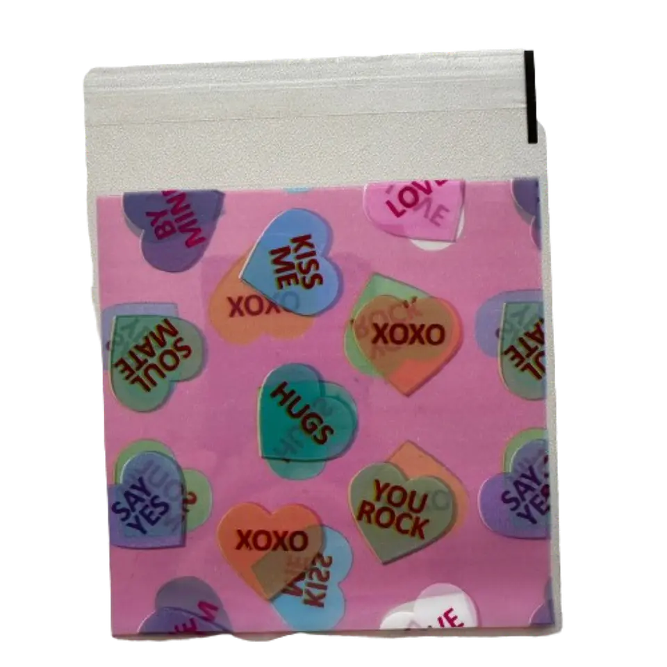 Bolsas San Valentin A Celofan Autoadhesivas 100un 10x10+2cm 5