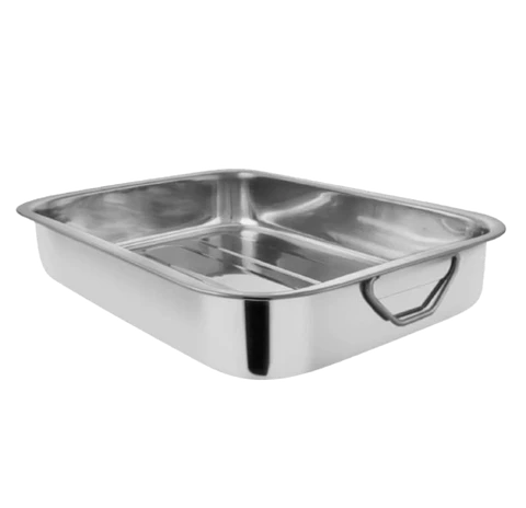 Fuente Rectangular Con Azas Acero Inoxidable Cuiner 35cm