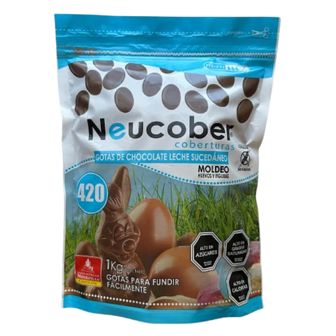 Cobertura Cholocate 420 De Leche Gotas Neucober 1kg