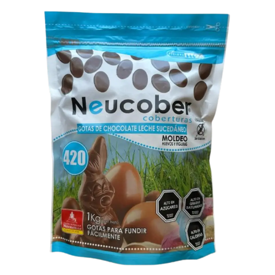 Cobertura Cholocate 420 De Leche Gotas Neucober 1kg 1