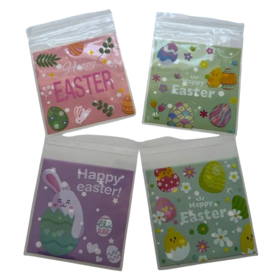 Bolsas Pascua B Celofan Autoadhesivas 100un 10x10+2cm 1