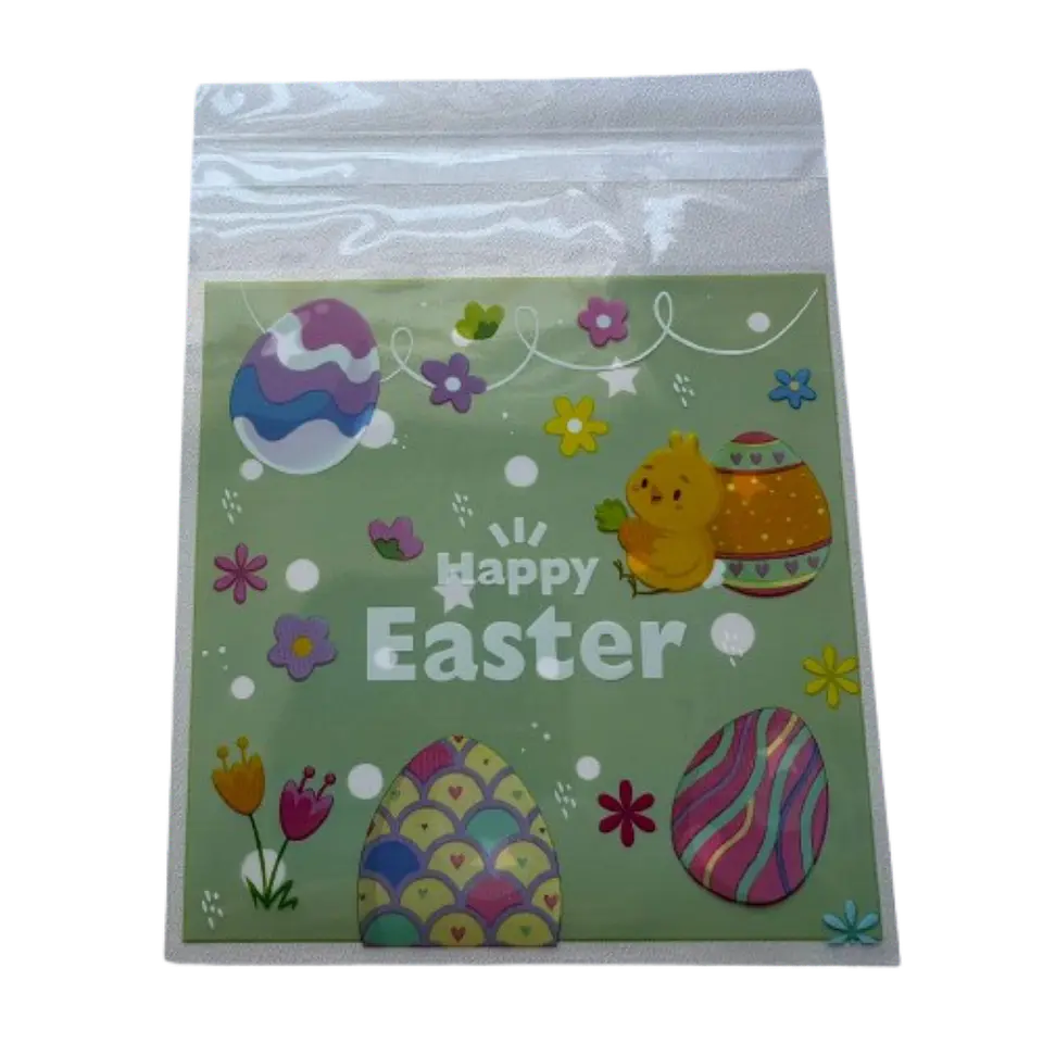 Bolsas Pascua B Celofan Autoadhesivas 100un 10x10+2cm 2
