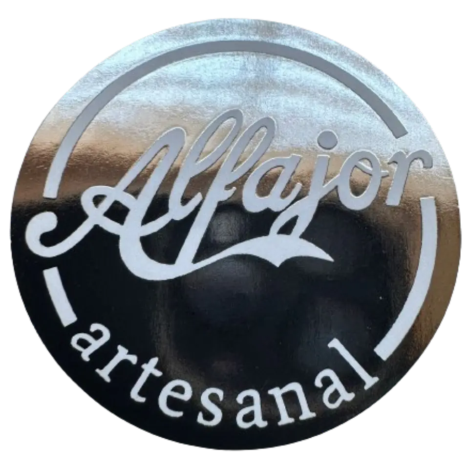 Sticker Alfajor Plateado 100un 38mm 1