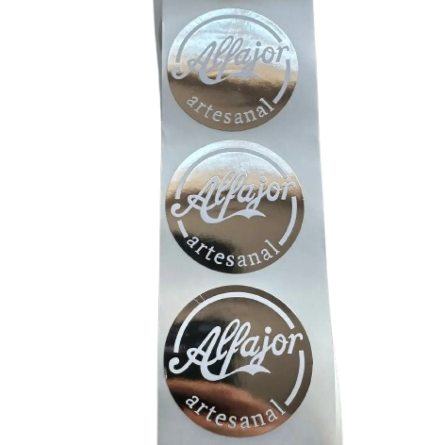 Sticker Alfajor Plateado 100un 38mm 2