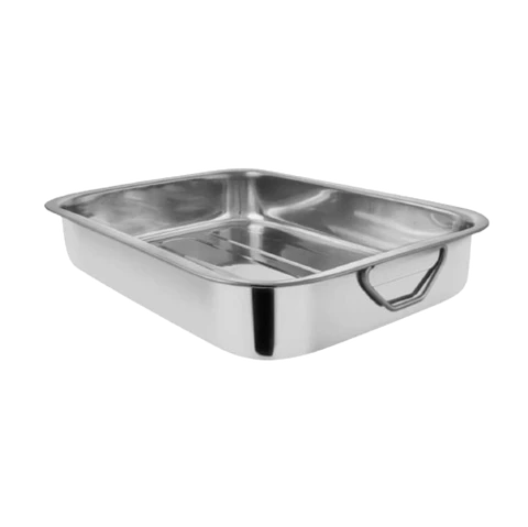 Fuente Rectangular Con Azas Acero Inoxidable Cuiner 30cm