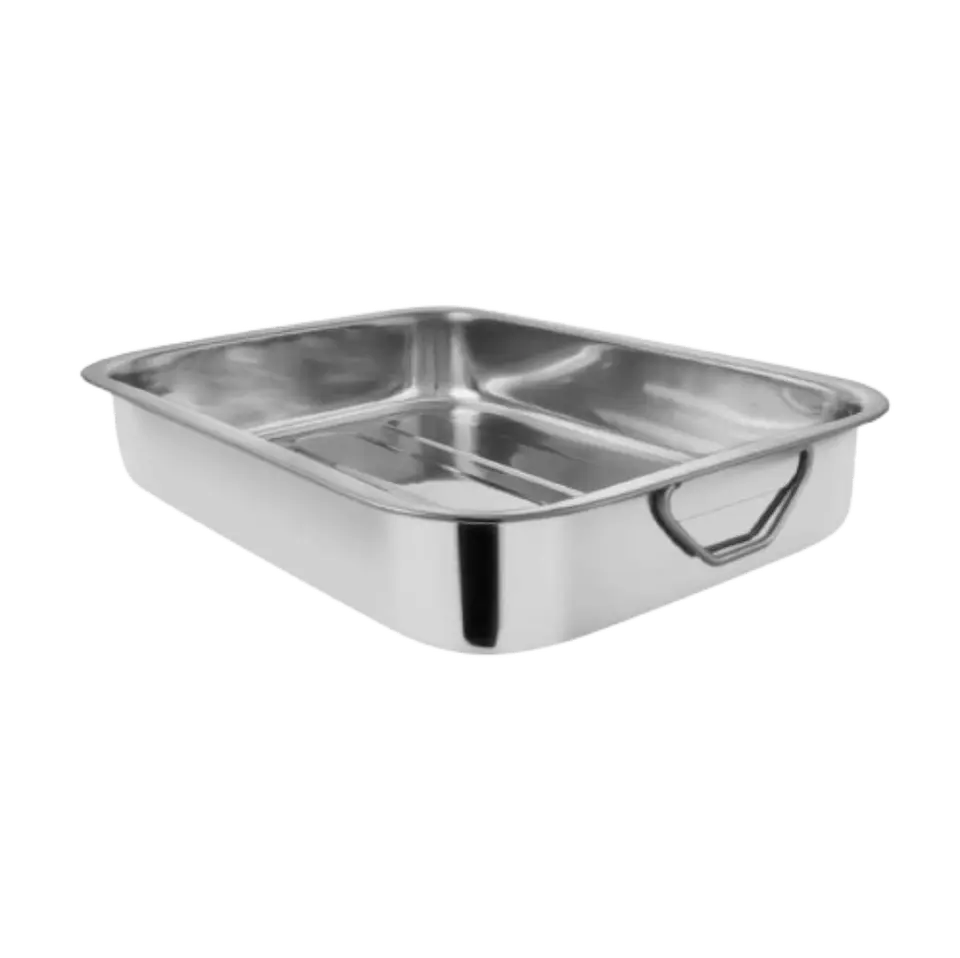 Fuente Rectangular Con Azas Acero Inoxidable Cuiner 30cm 1