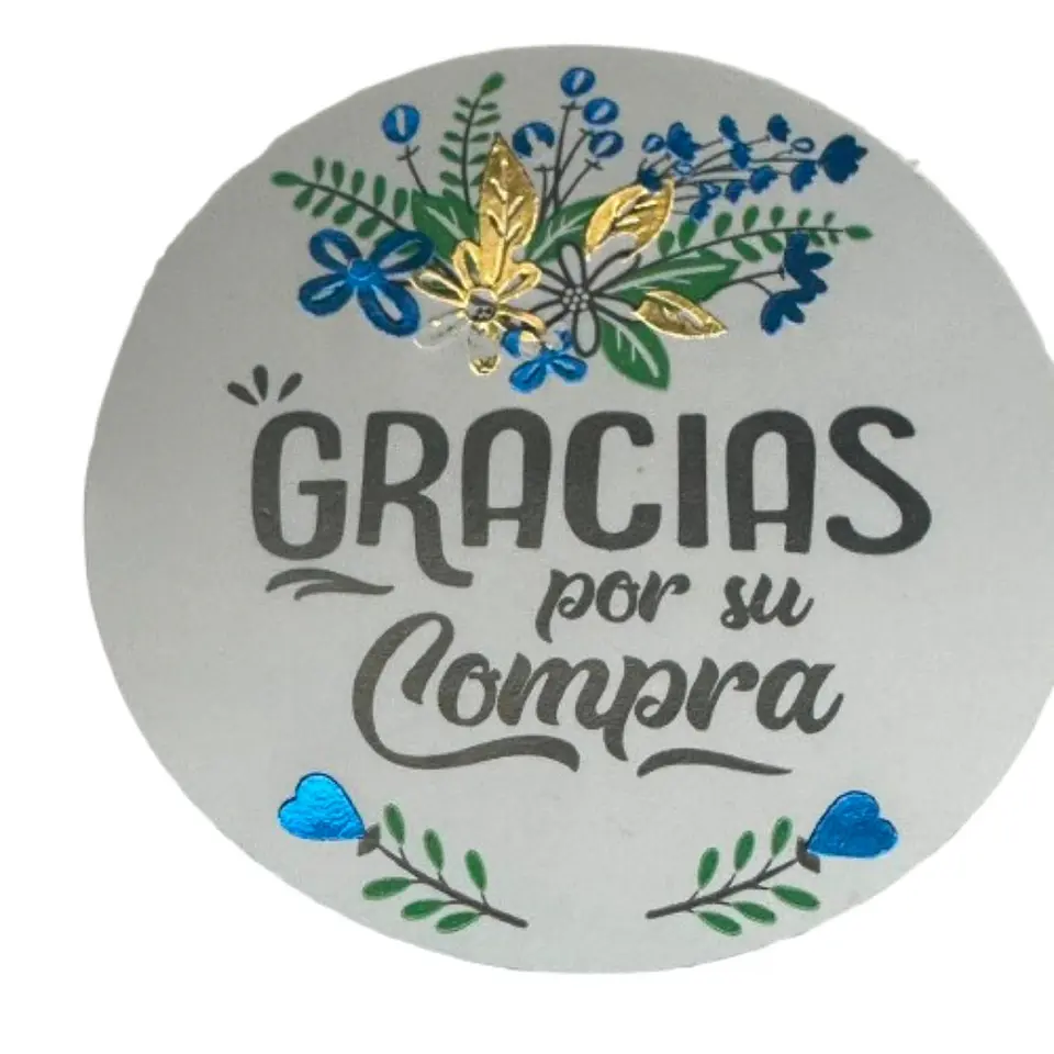 Sticker Gracias Por Su Compra B 100un 38mm 1