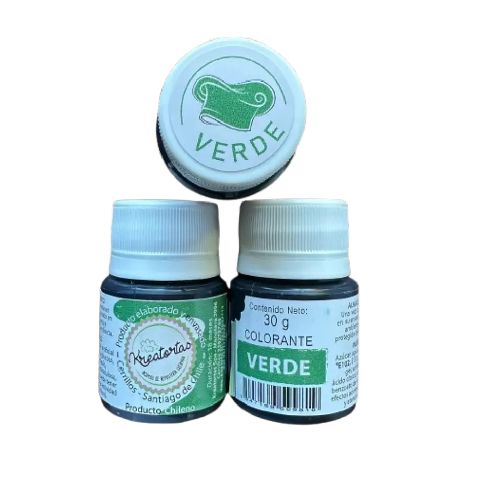 Colorante Gel Verde Comestible Reposteria Kreatortas 30g 2