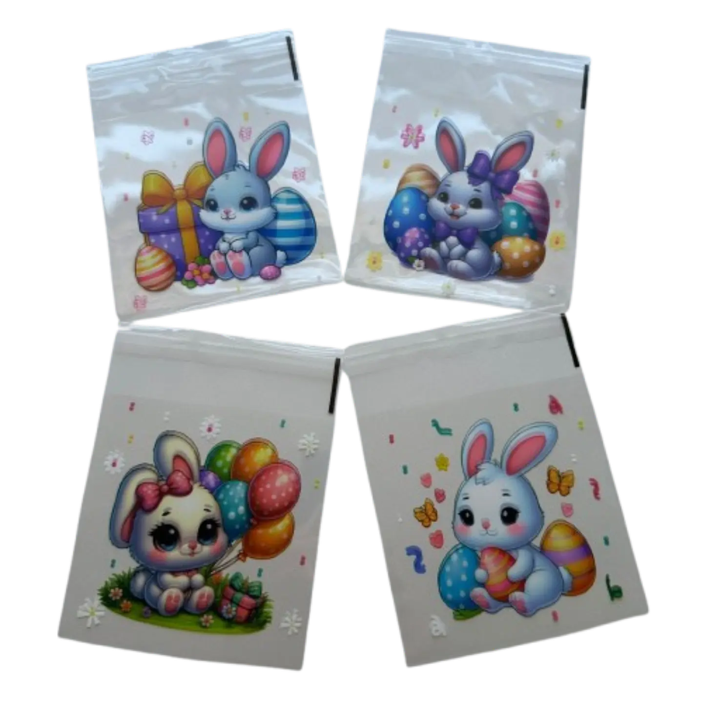 Bolsas Pascua C Celofan Autoadhesivas 100un 10x10+2cm 1