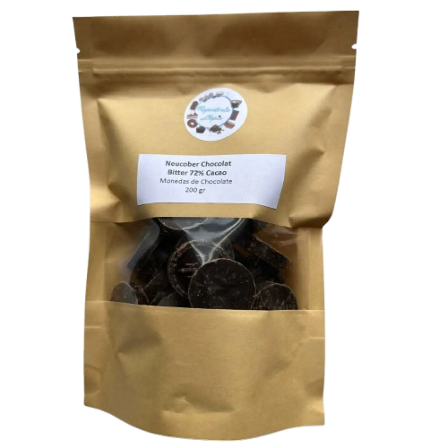 Chocolate 72% Cacao Amargo Monedas 832 Neucober 200g 1