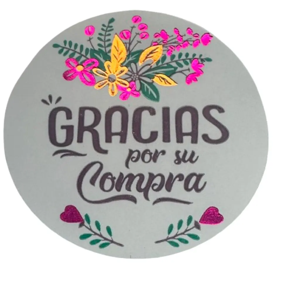 Sticker Gracias Por Su Compra A 100un 38mm 1