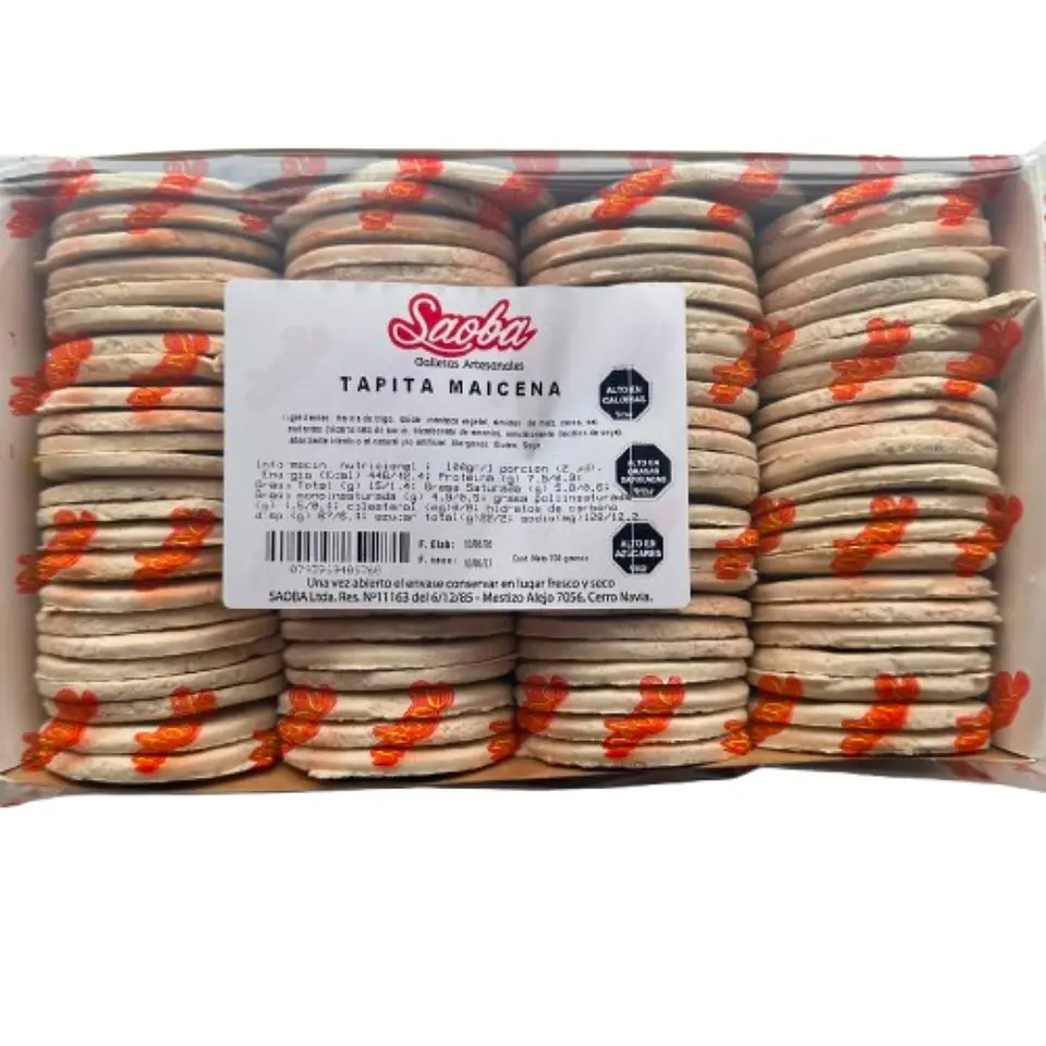 Galletas Tapas De Alfajor Maicena Saoba 100un 2