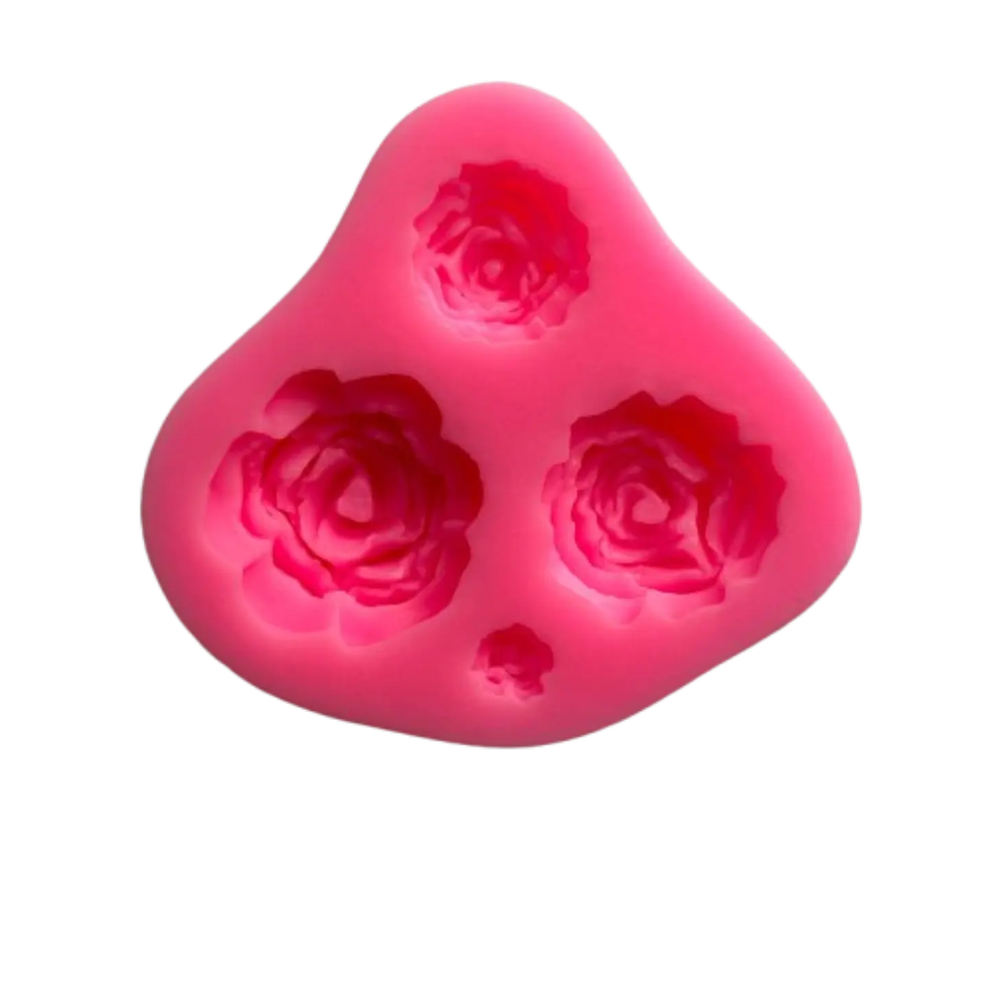 Molde Silicona Rosas 4 Figuras 7,2x7,2cm 1