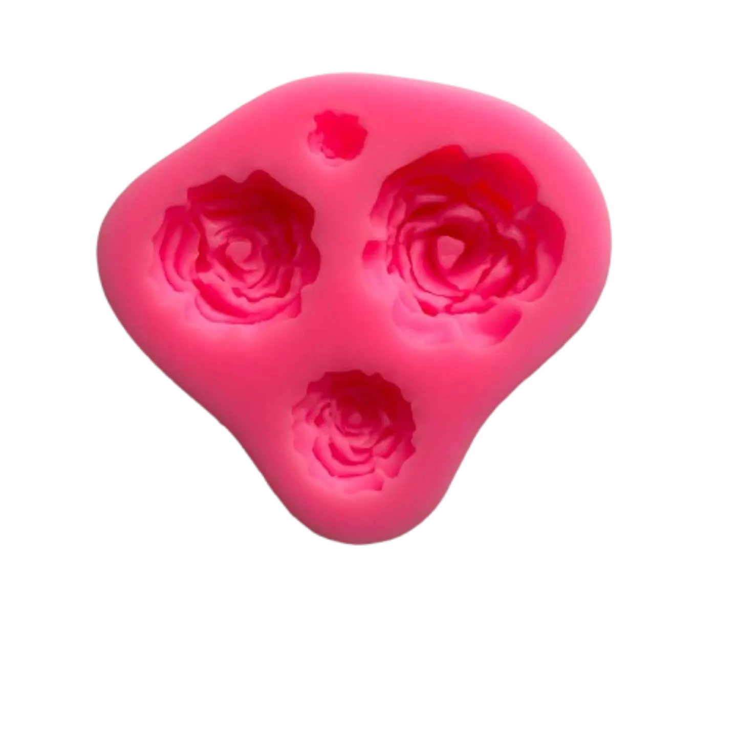 Molde Silicona Rosas 4 Figuras 7,2x7,2cm 2