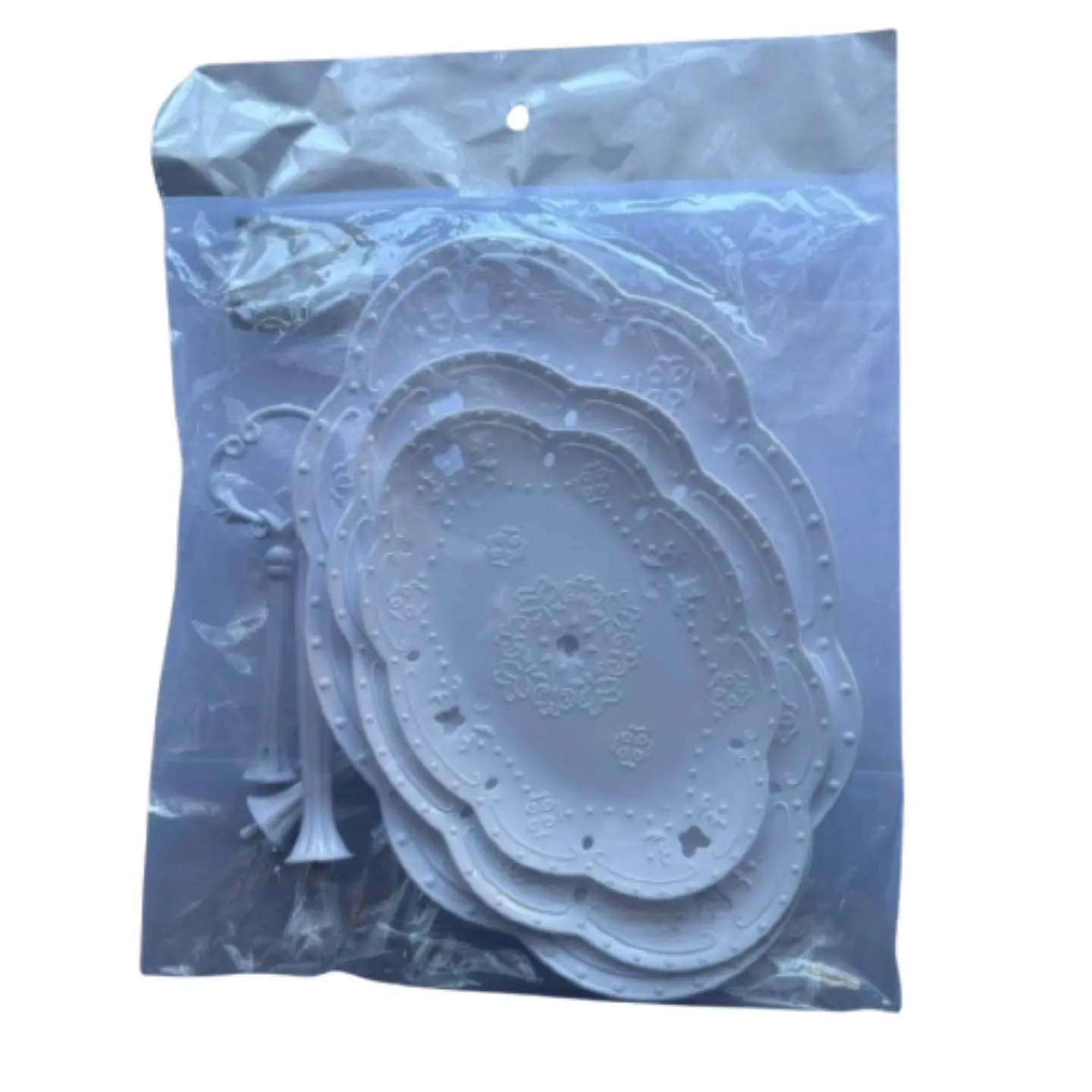 Exhibidor 3 Pisos Muffin / Cupcake Ovalado Plastico 3
