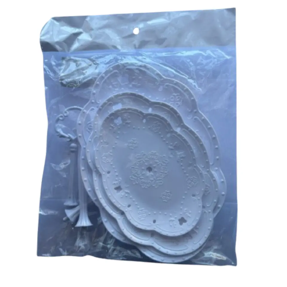 Exhibidor 3 Pisos Muffin / Cupcake Ovalado Plastico 3