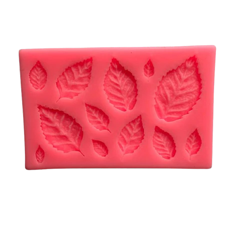 Molde Silicona Hojas 12 Figuras 9,6x6,2cm