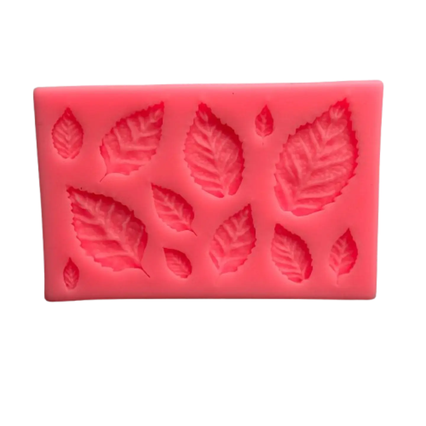 Molde Silicona Hojas 12 Figuras 9,6x6,2cm 1