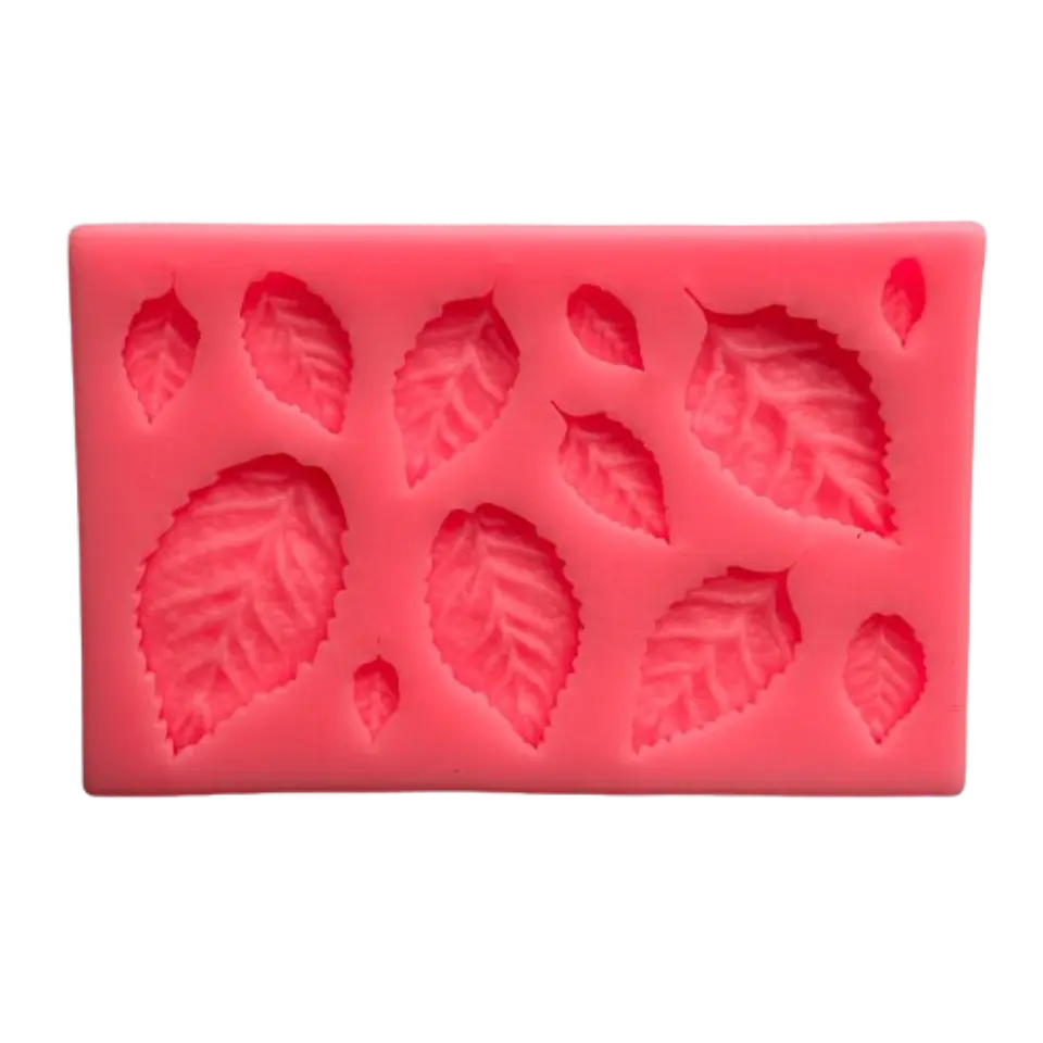 Molde Silicona Hojas 12 Figuras 9,6x6,2cm 2