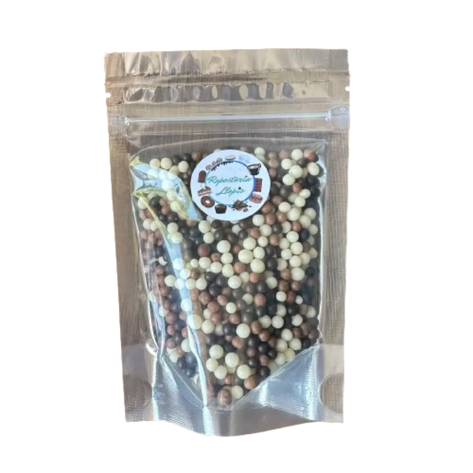 Bolitas De Cereal Blanco Negro Bañadas En Chocolate 80g 2