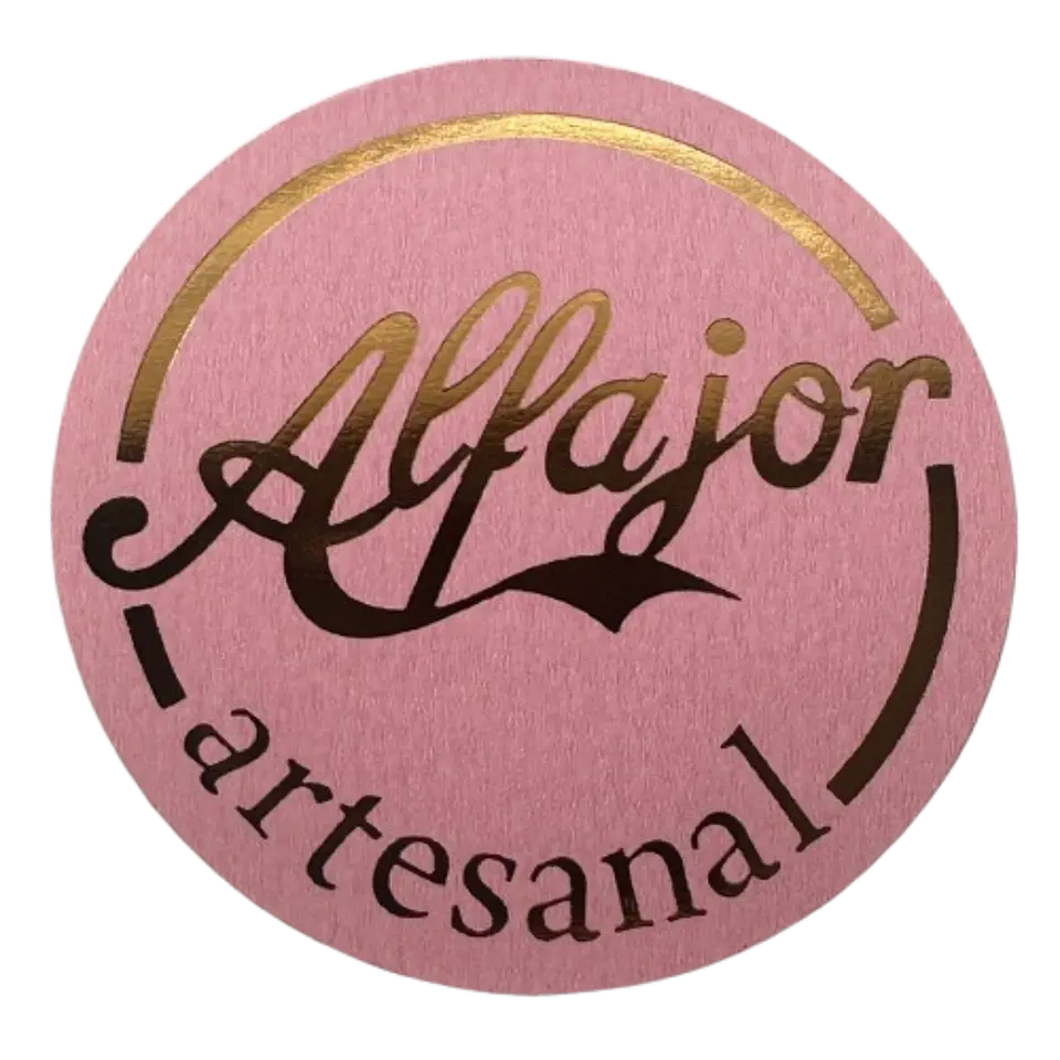 Sticker Alfajor Rosado 100un 38mm 1