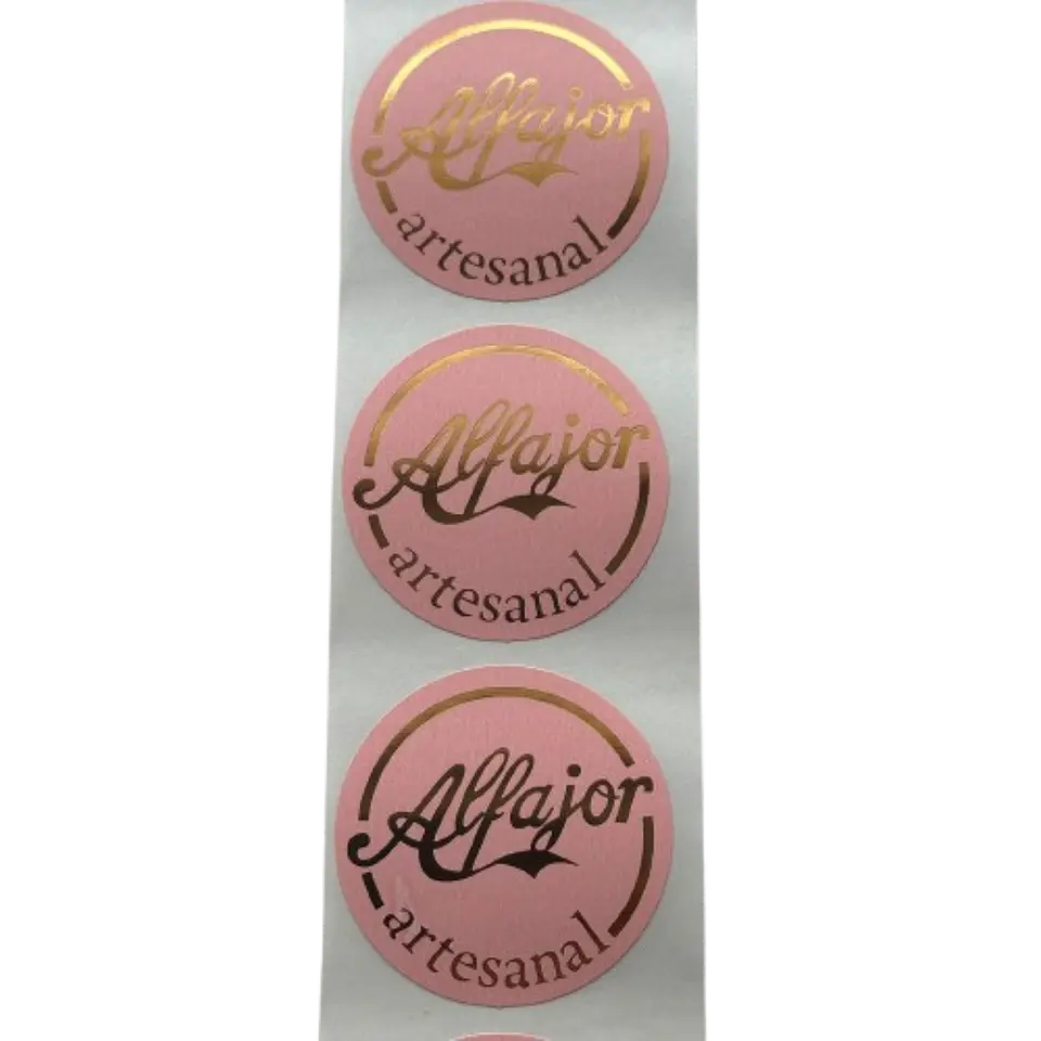 Sticker Alfajor Rosado 100un 38mm 2