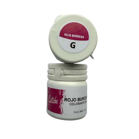 Colorante Gel Rojo Burdeo Comestible Reposteria Guttche 20g