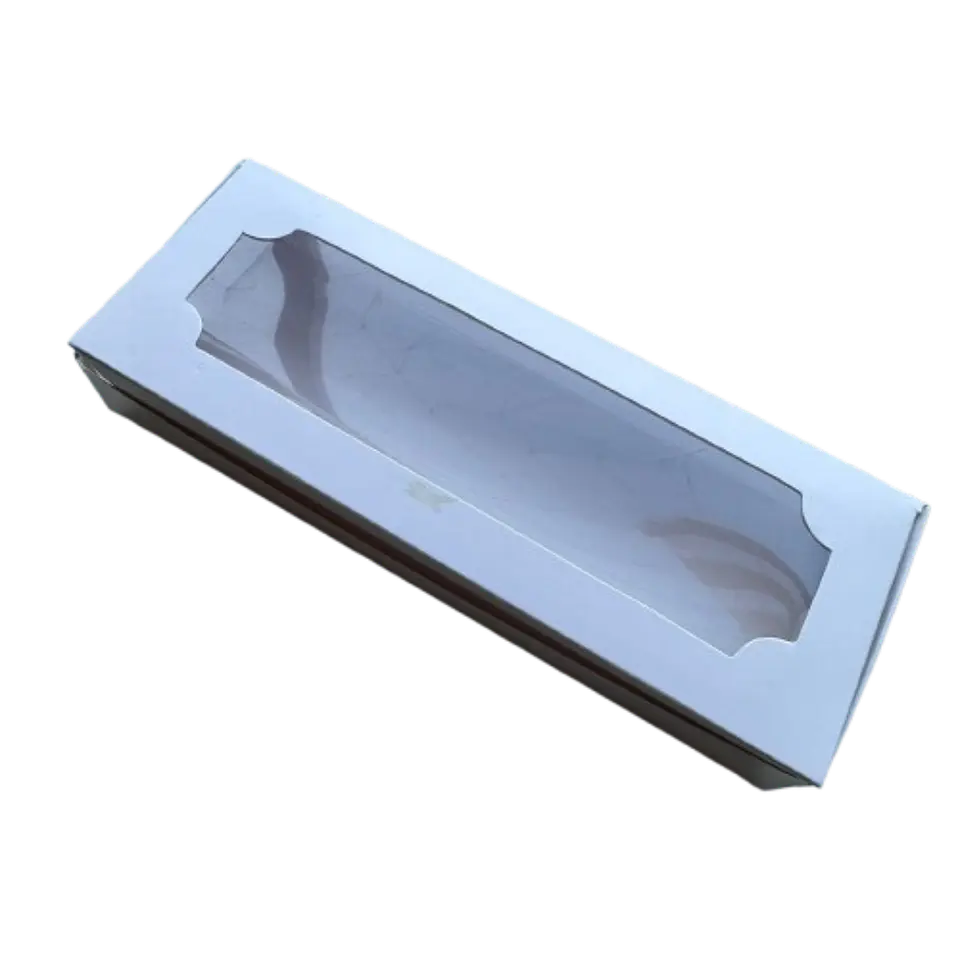 Pack 5 Caja E Con Ventana 3 Alfajores Cartulina 19x7x3cm 1