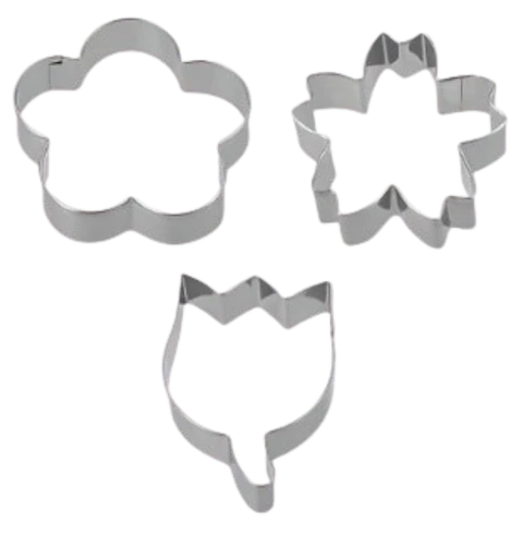 Cortador Galletas Flores 3 Diseños