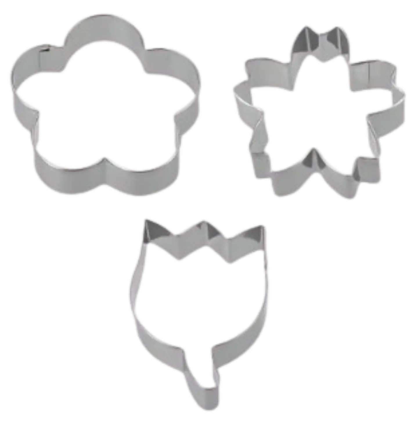 Cortador Galletas Flores 3 Diseños 1