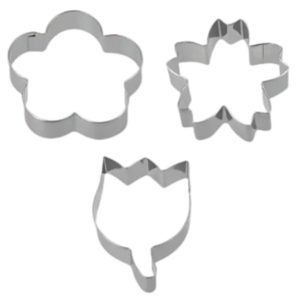 Cortador Galletas Flores 3 Diseños 1