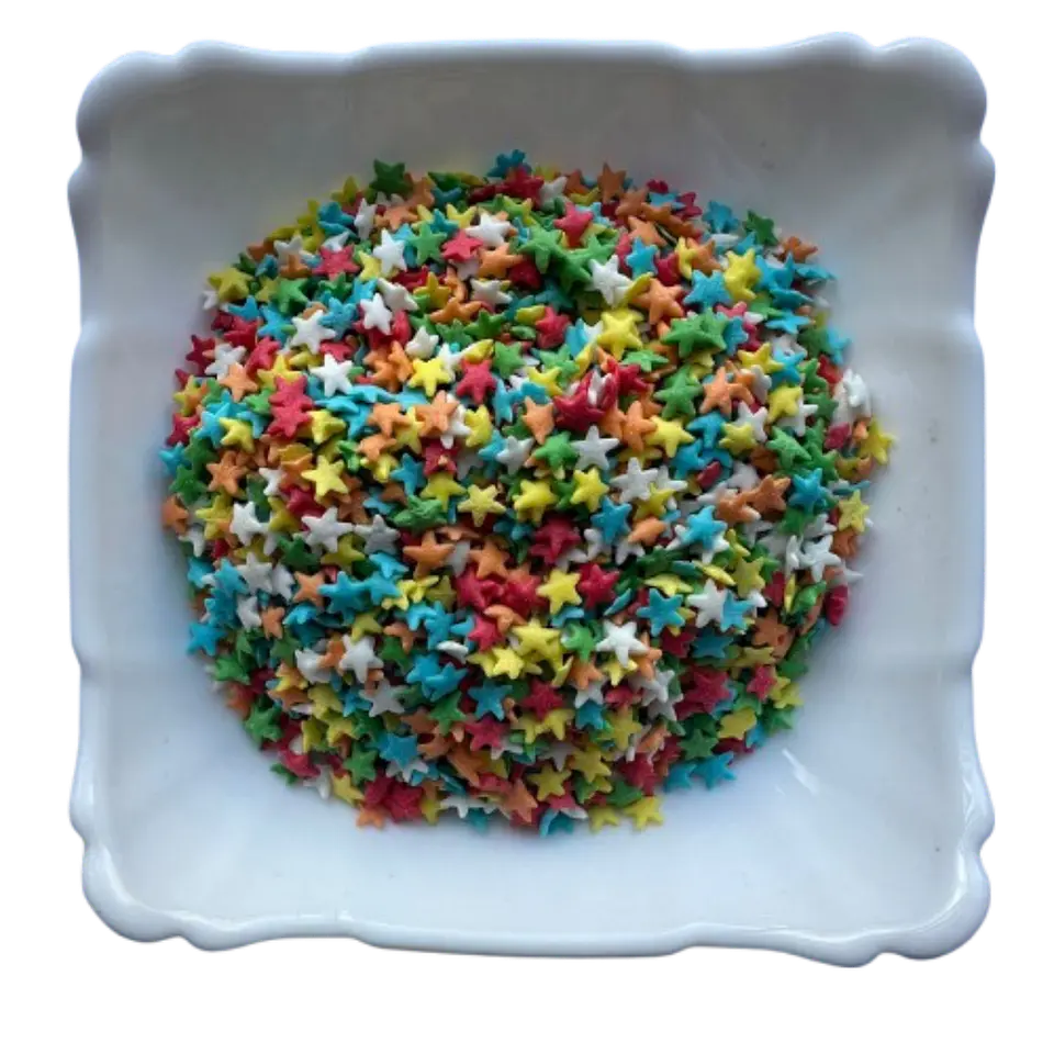 Decoracion Estrellas Multicolor Comestible 500g 2