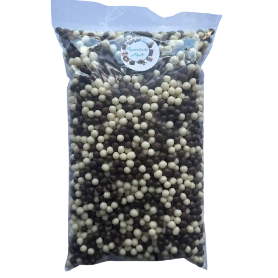 Bolitas De Cereal Blanco Negro Bañadas En Chocolate 500g 1