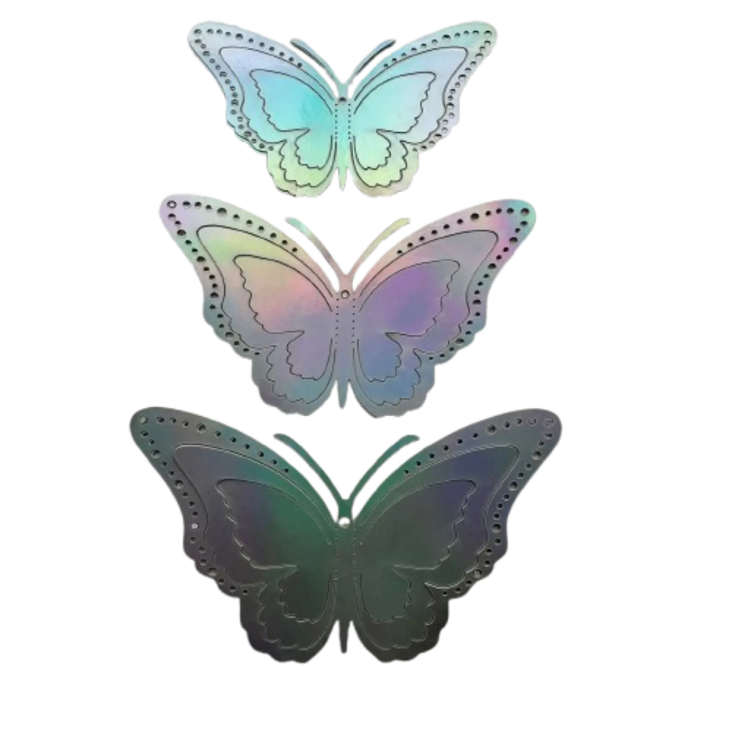 Topper Mariposas Decorativas Purpura Tornasol 12 pcs 1