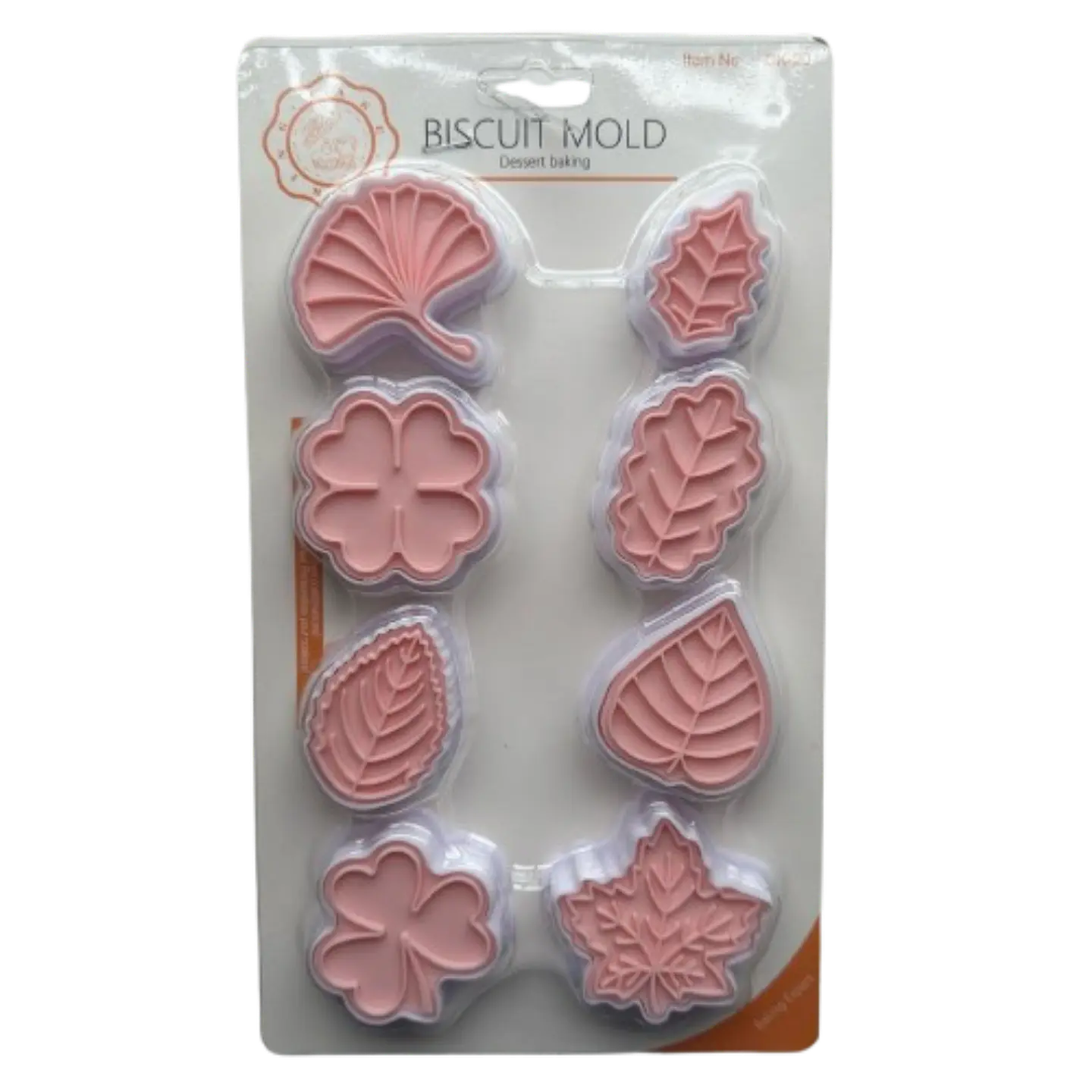 Cortador Galletas Hojas Estampadas 8 Diseños 1