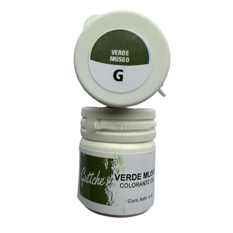 Colorante Gel Verde Musgo Comestible Reposteria Guttche 20g