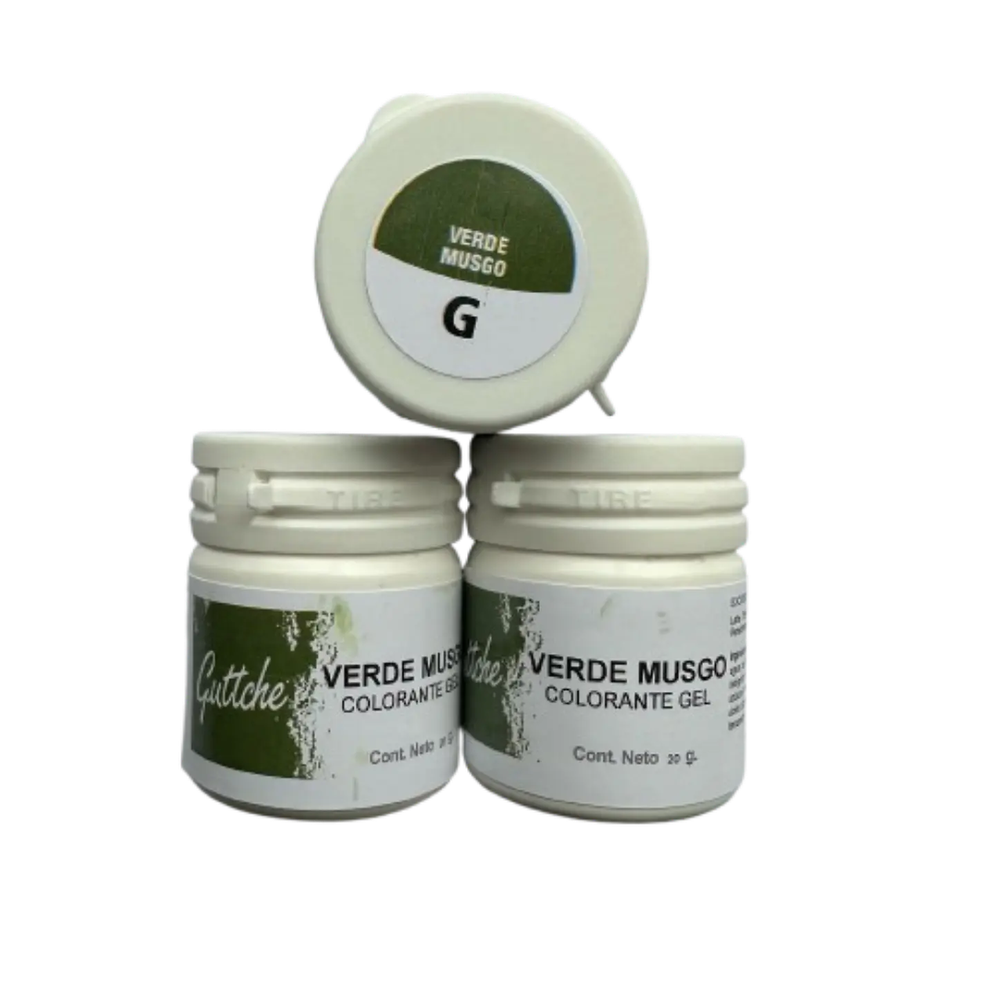 Colorante Gel Verde Musgo Comestible Reposteria Guttche 20g 2