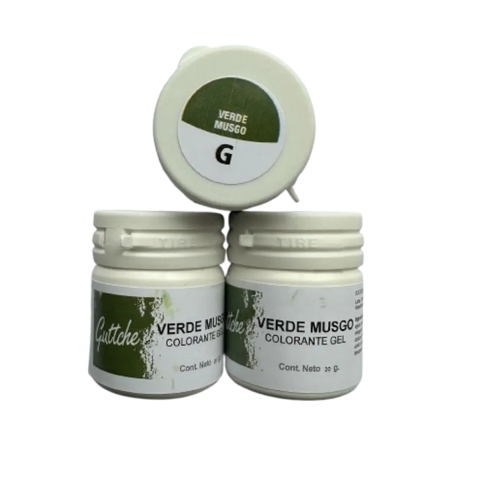 Colorante Gel Verde Musgo Comestible Reposteria Guttche 20g 2