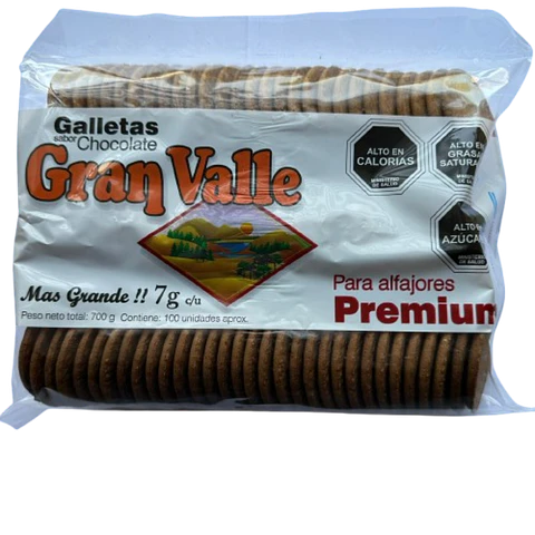 Galletas Tapas De Alfajor Gran Valle Chocolate 100un