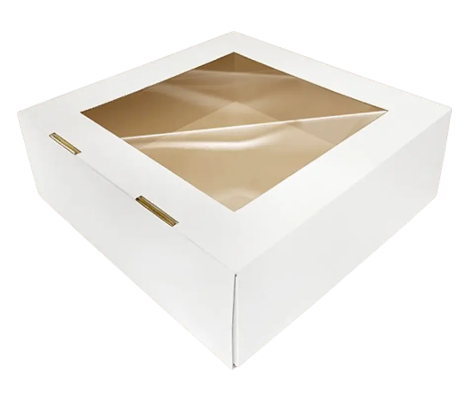 Pack 5 Caja Torta Microcorrugada Ventana Superior 34x15cm 1