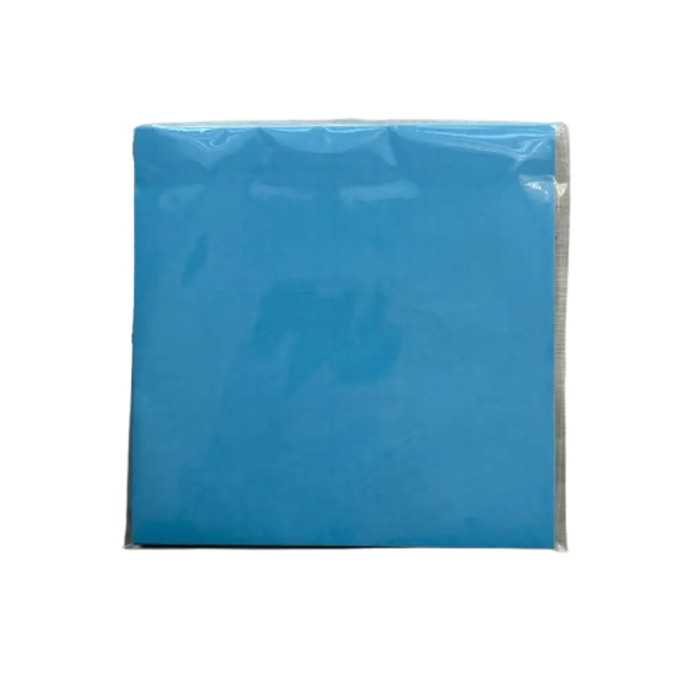 Papel Alfajor Celeste Ceresinado 100un 14x14cm 1